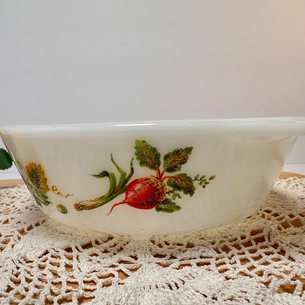 Vintage Pyrex Tuscany Market Garden Made in England Oval Casserole Dish - Picture 4 of 7